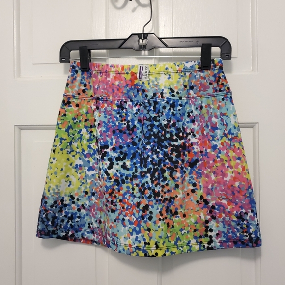 B SKINZ GOLF 15" SKORT WOMEN Small Multicolor Dots PERFORMANCE STRETCH - Picture 2 of 6